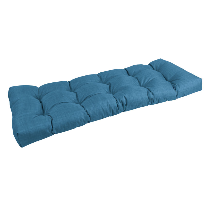 Outdoor 5'' Bench Seat Cushion, Sea Blue, 55" W x 19" D