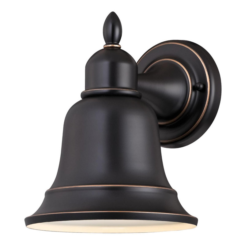 Appliquee à bras extérieur 9,48 po 1 ampoule bronze ambre Pleasant Avenue