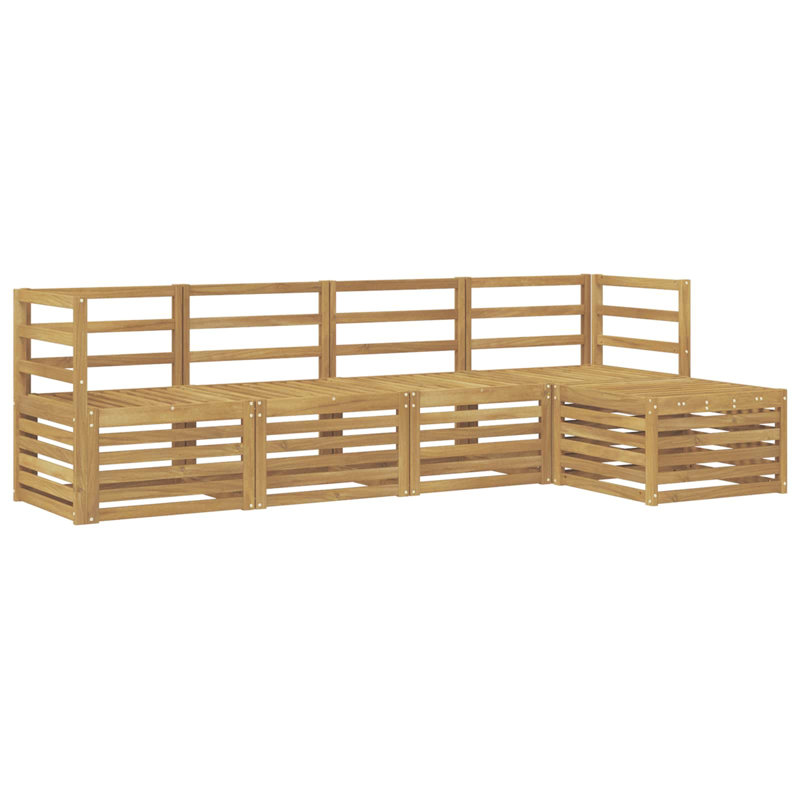  Outdoor Sofa Set 5 Pcs Solid Acacia Wood Garden Furniture Patio Seating