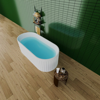 67'' x 29.5'' Freestanding Solid Surface Bathtub
