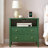 Overstreet Fluted Nightstand Set of 2 with Charging Station, 2-Drawer Bedside Tables with Open Shelf and Solid Wood Legs-120830563-121591851