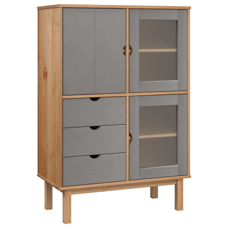 Saxon 85cm Sideboard, Brown/Grey