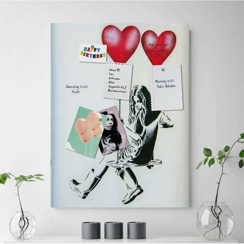 Magnetic Glass Photo Memo Board