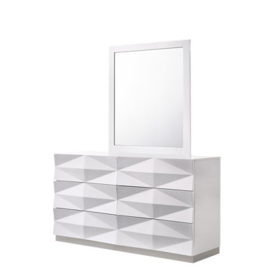 Commode 6 tiroirs avec miroir Verona