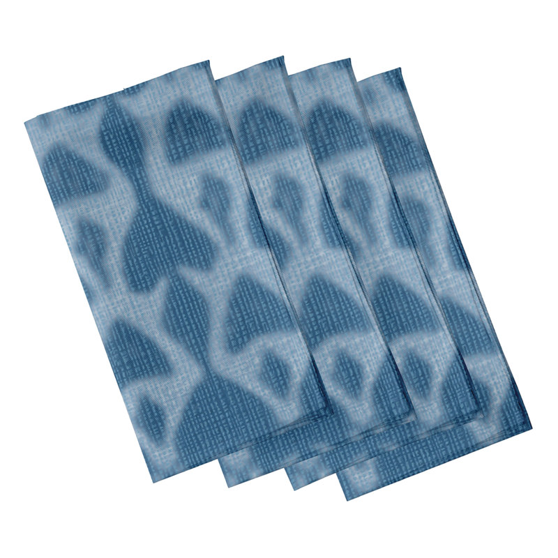Sequence Polyester Abstract Square Napkin, Blue