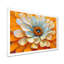 Blanc, pissenlit, orange, rayonnant, fleur, pissenlit, art mural, salon-268428416-268428476