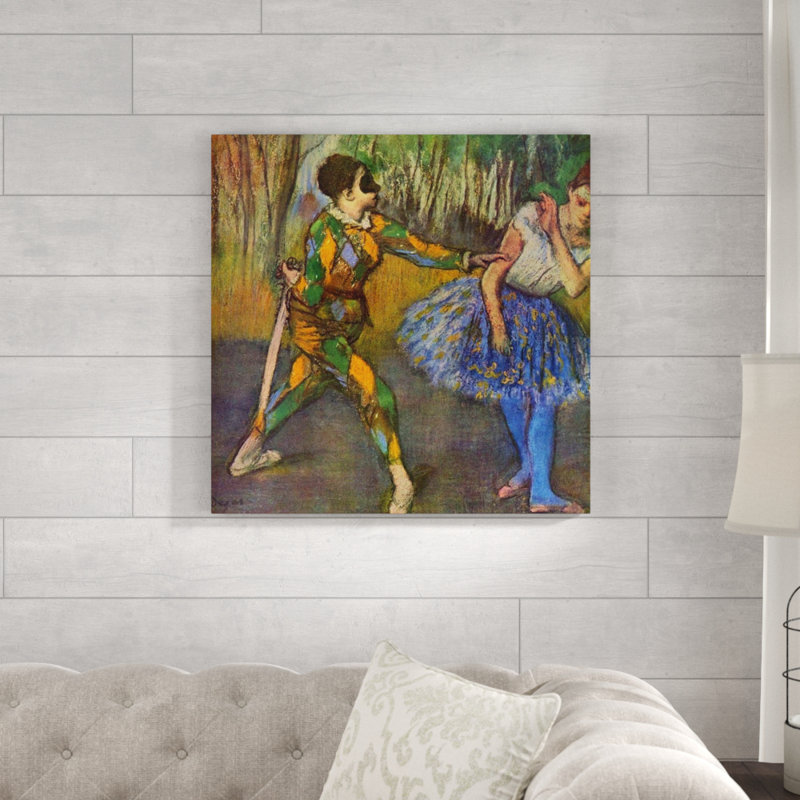 'Harlequin and Columbine' by Edgar Degas Painting Print