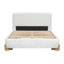 Lit confortable revêtu de velours avec structure en bois massif-414203209