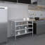Table en acier inoxydable avec trois tablettes inférieures-117042551