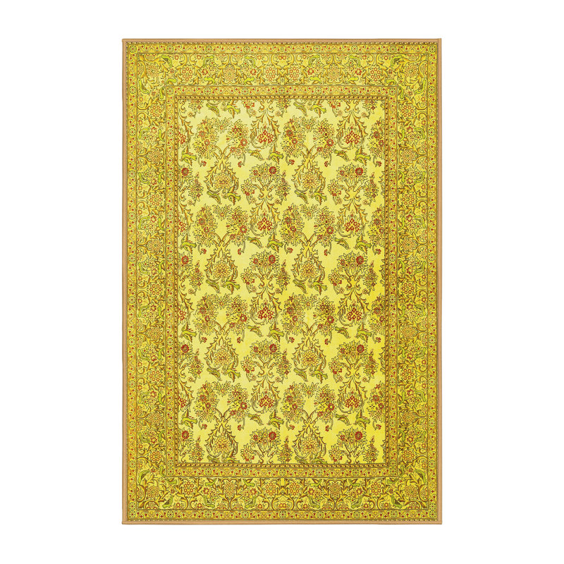Annig Washable Oriental Indoor Rug, Rectangle 6' x 9'