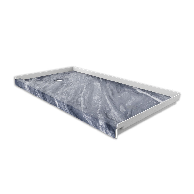 FlexStone® 60"W x 32"D Alcove Shower Base with Left Drain in Beaumont, Beaumont