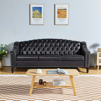 Denishia 83.46'' Faux Leather Sofa
