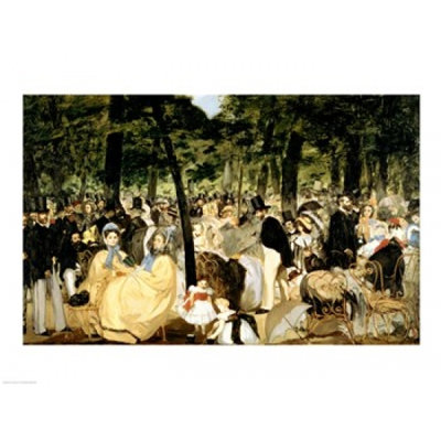 Music In The Tuileries Gardens 1862 by Edouard Manet - Unframed Painting
