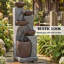 Outdoor Fountain with Lights