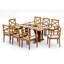 4 Seats 5 Pcs Grade-A Teak Wood Dining Set: Warwick Console Folding Rectangle Table And 4 Granada Stacking Arm Chairs #11GR1504-364832994