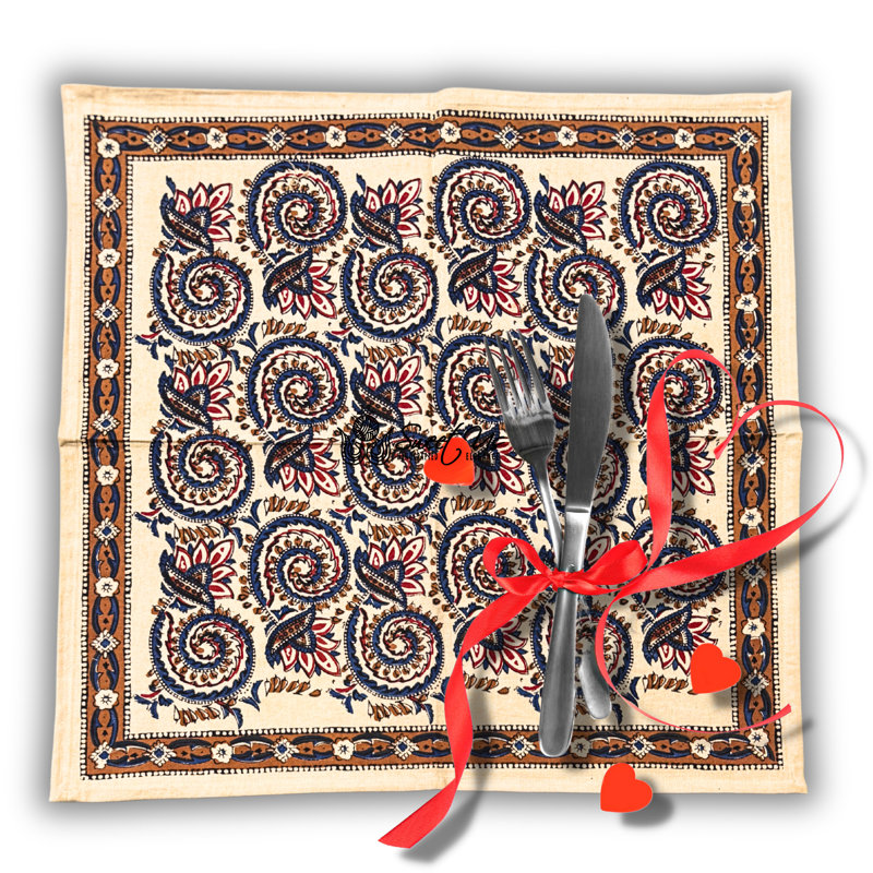Ensemble de quatre serviettes en coton Blend