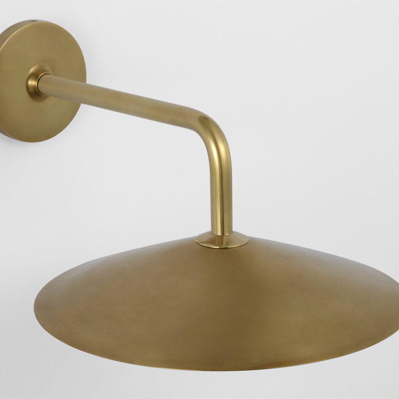 Amber Lewis Ponce 9" Sconce, Brass, 8.5" H x 13" W x 17" D, Hand-Rubbed Antique Brass