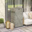Porte-serviettes d'extérieur Outsunny et meuble de rangement pour piscine/spa, en rotin PE avec tiroir et panier, pour intérieur, piscine et spa, 61 x 61 x 119 cm, gris-98213536