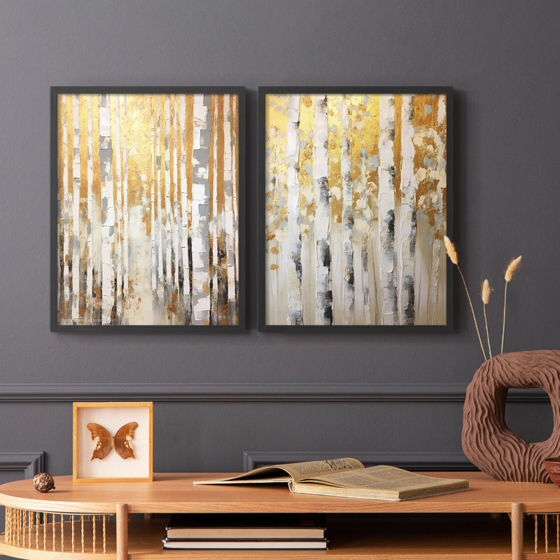 ABSTRACT Series CMXLV III - Reproduction encadrée de qualité supérieure - prête à être accrochée - aucun clou requis - aucun clou requis