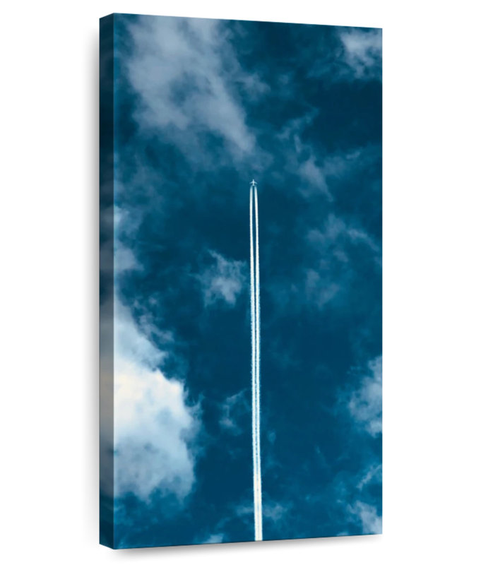 Plane Vapor Trail, 24" H x 12" W