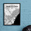 « barcelone city map », reproduction d’impression sur affiche à motif encre-31737454