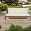 Ensemble de canapés de patio moderne, osier en bois d'acacia