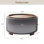 Caysey 30.1" W Upholstered Round Storage Ottoman with Wooden Tray-1265259782