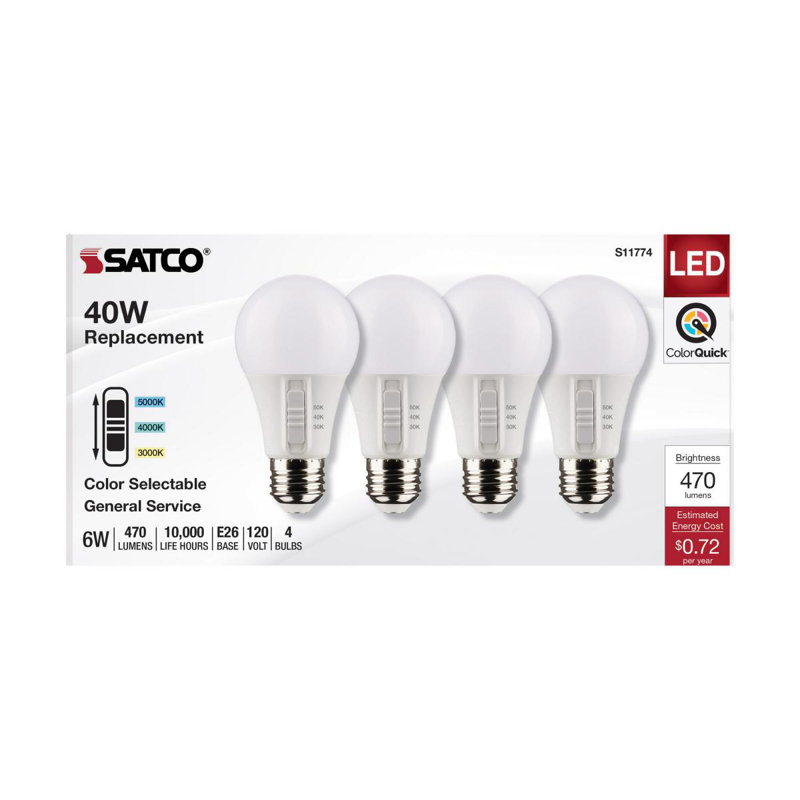 6 Watt White LED Bulb