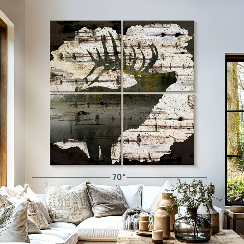 Brampt Birch Forest Deer, 57" H x 57" W