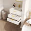 Wall Mounted Floating bathroom cabinet with double drawers-407992235