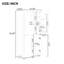 Large armoire de plancher pour salle de bain avec 4 portes et tablettes réglables, blanc