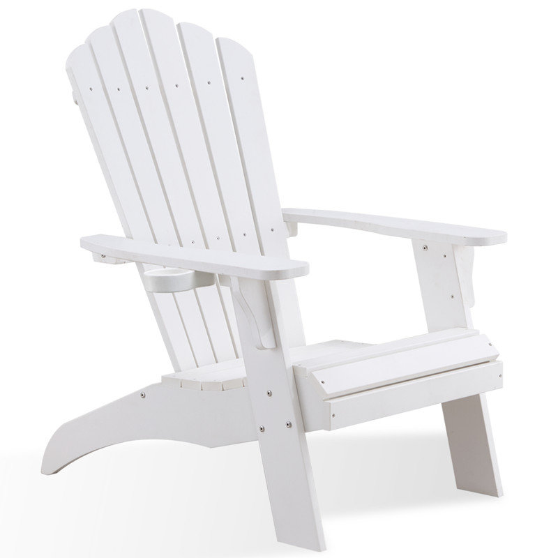 Ensemble de 2 chaises d'extérieur surdimensionnées Adirondack, Blanc, 2