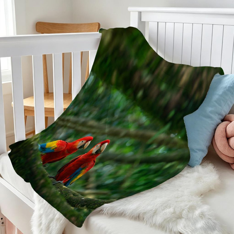Jeté en flanelle vert ultra doux, Throw 30" x 40"