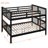Cendara Loft Bed With Open Storage Shelves And Built-In Ladder, Solid Pine Wood And MDF-1205649047