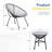 3-Piece Acapulco Wicker Patio Bistro Set With 2 Gray Chairs & Glass Table-1915761966