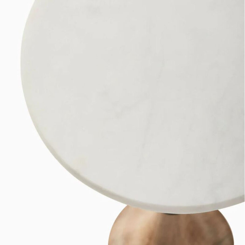 Table d'appoint Cass Marble, Naturel