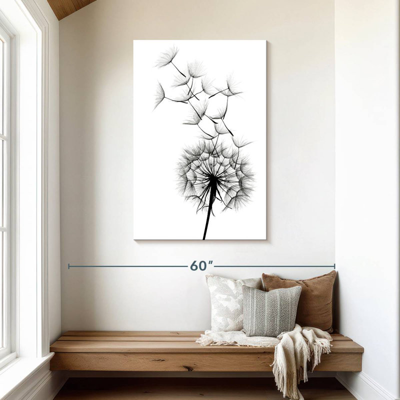 Harnek Monochromatic Dandelion, 45" H x 30" W