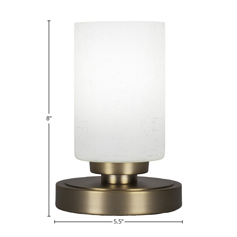 Aneka Accent Lamp Shown In New Age Brass Finish With 4" White Muslin Glass