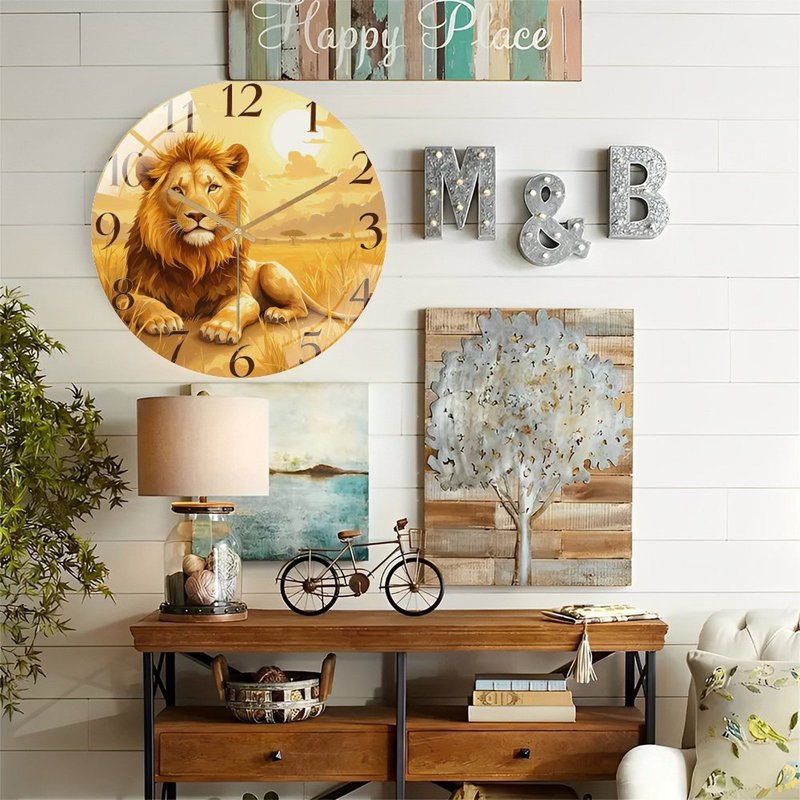 Horloge murale Lion
