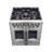 Forno Massimo 30" 4.32 Cubic Feet Dual Fuel Freestanding Convection Range