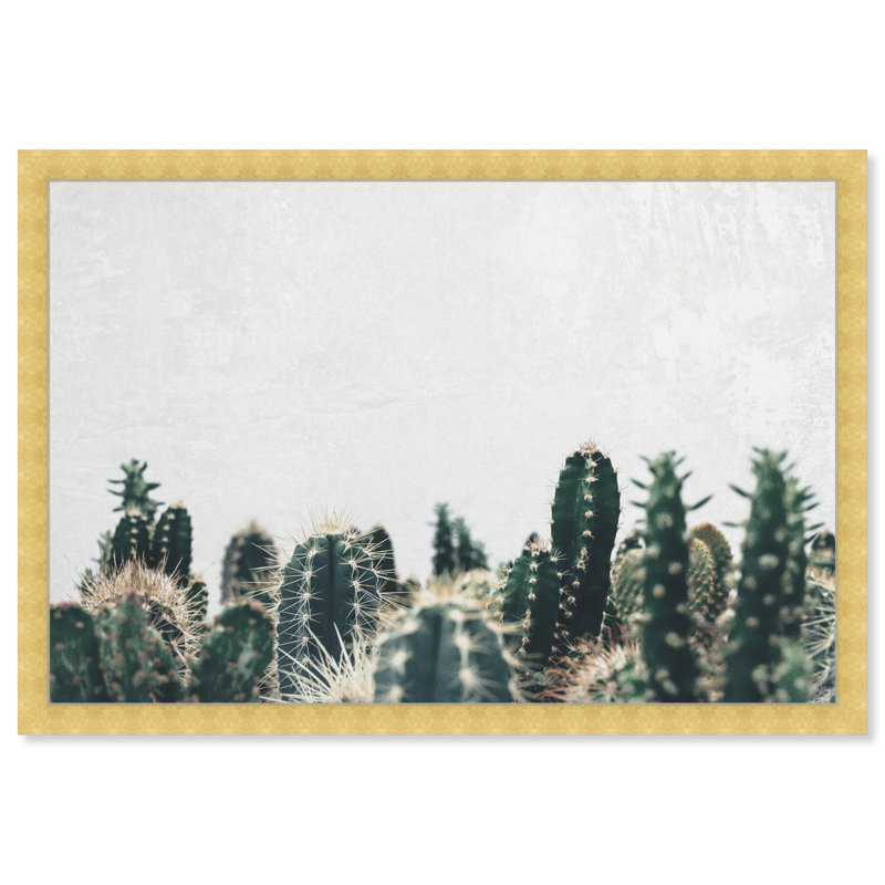 Photographie de cactus vert - cadre photo, H 12 po x l 17 po, Cadre doré