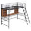 Lit mezzanine avec bureau et tablette, lit mezzanine avec échelle
