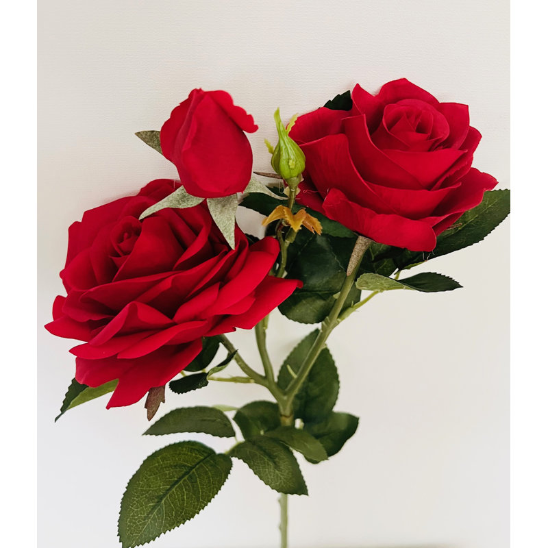 3 têtes artificielles en latex Real Touch - rouges