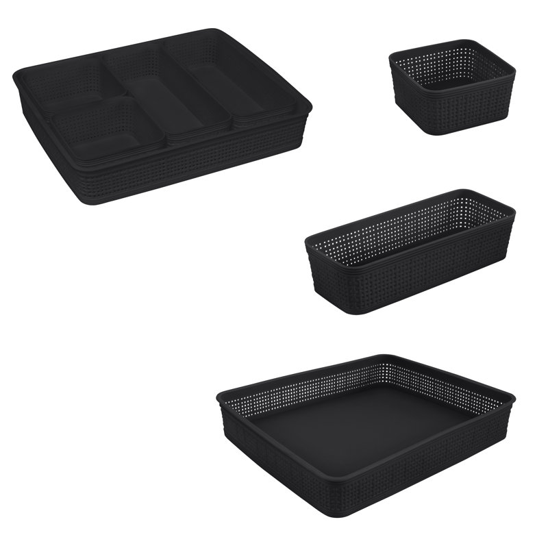Simplify Plastic Basket, Black