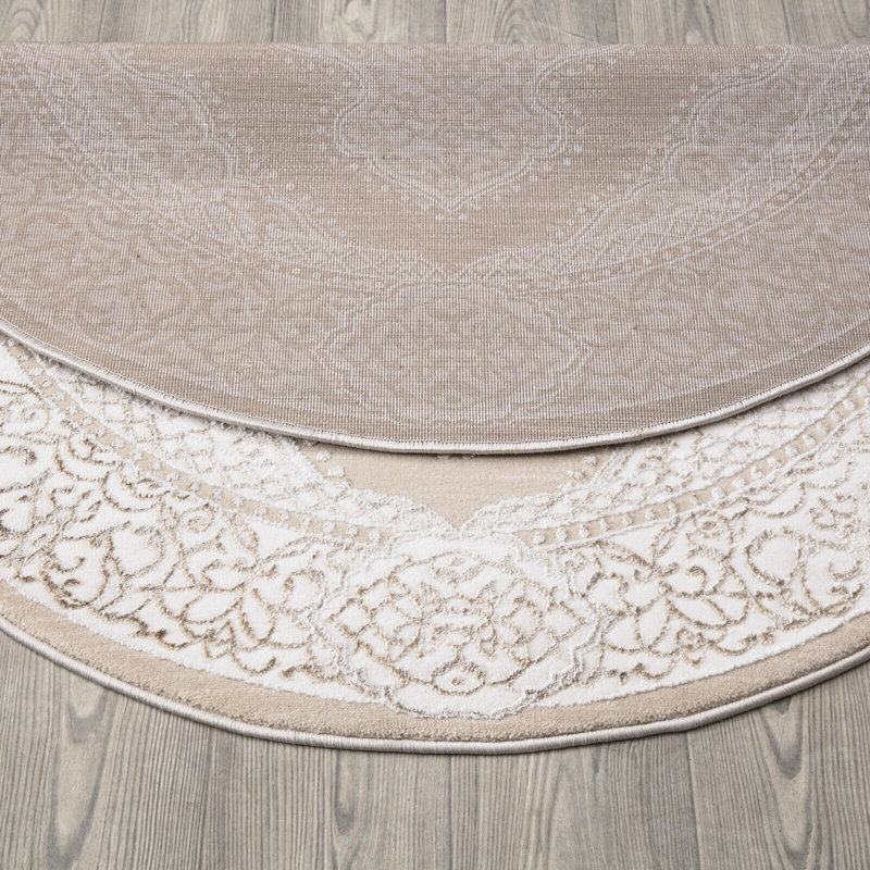 Carenda Floral Area Rug, Round 120cm