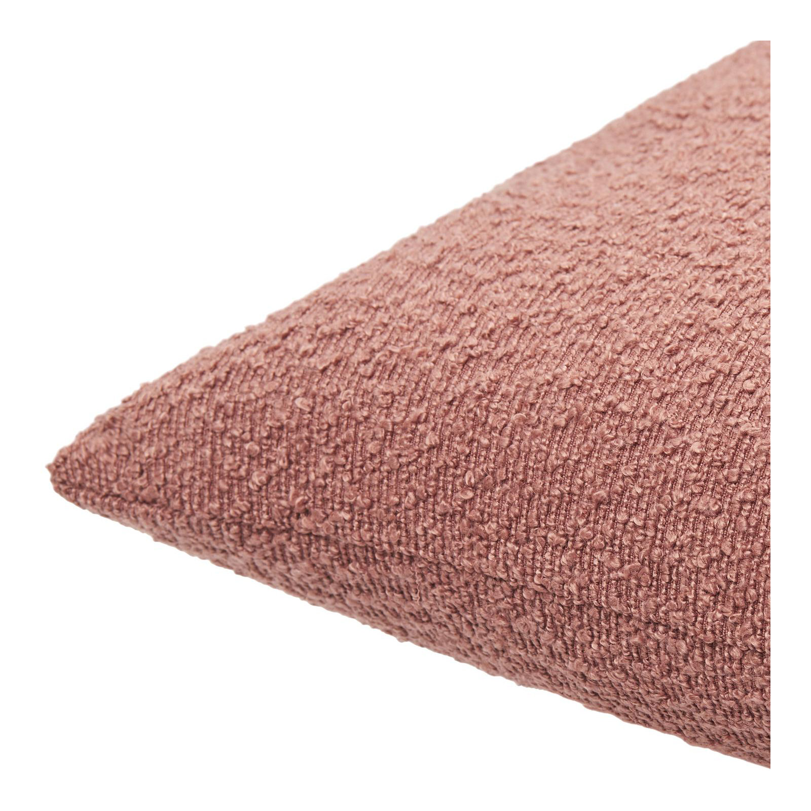 Amalfi Boucle Throw Pillow, 18" x 18", Down, Red