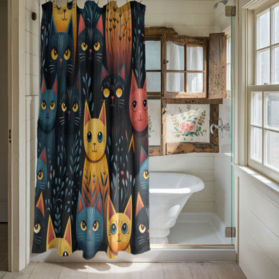Rideau de douche Sinister Feline - Premium