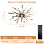 Ventilateur de plafond noir 36 po avec lumière, ventilateur de plafond encastré avec télécommande, à intensité variable, 3 couleurs, 6 vitesses-132945790