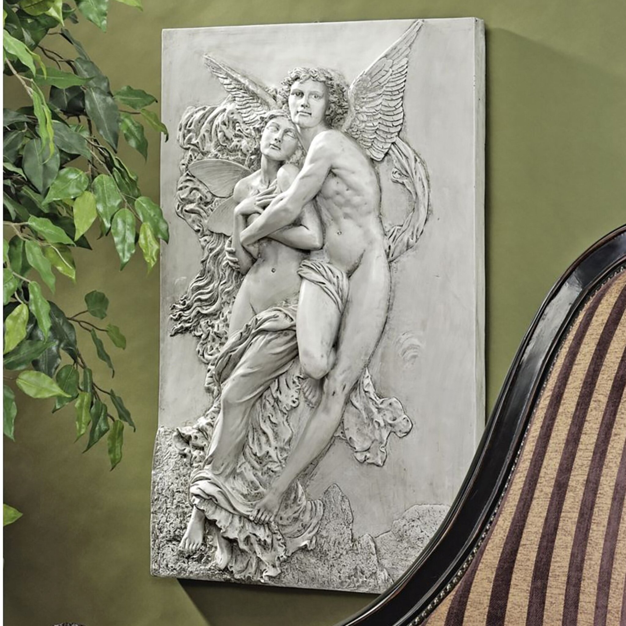 Cupid and Psyche Sculptural Frieze Wall Décor