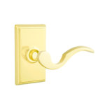 Cortina Wave/Drop Privacy (Bed & Bath) Door Lever with Rectangle Rosette